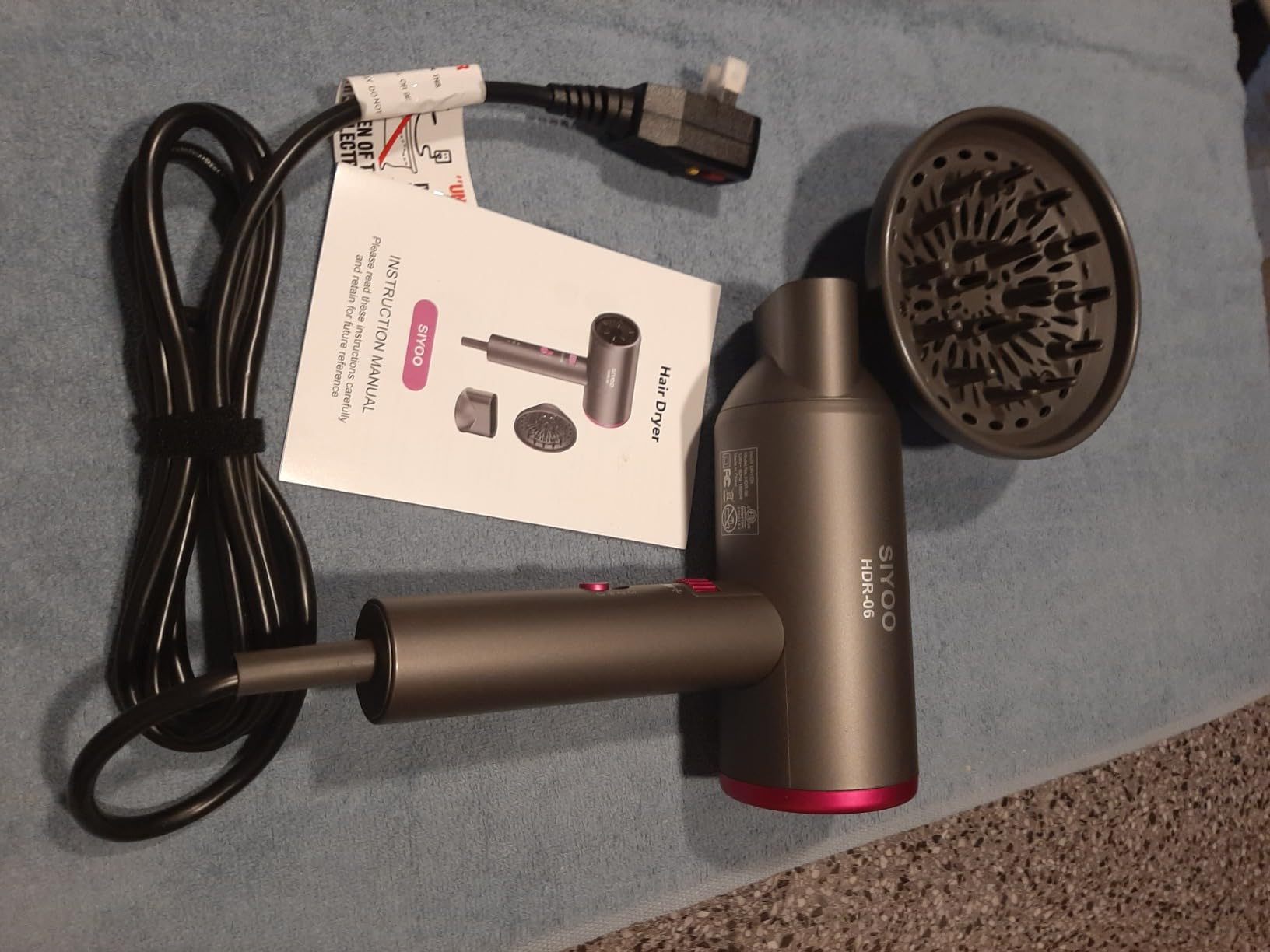 SIYOO 1600W ionic hair dryer customer review photo